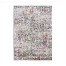 Teppich Floral creme grau rot