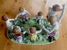FIGURENGRUPPE  "KINDERREIGEN“ imposant, -NEUNDORF PORZELLAN- GERMANY-SELTEN.