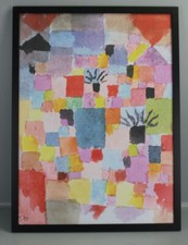 Paul Klee südliche Gärten Kunstdruck Poster gerahmt Bild 60 x 80cm L3-SG