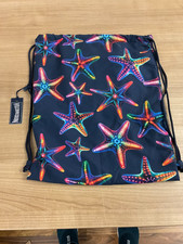 VILEBREQUIN Herren Bade Stoffbeutel mit Zugband, blau Marine, 40 x 33 cm