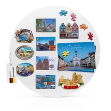 Runde Metall Magnetwand weiß Pinnwand Magnettafel 47cm Memoboard magnetisch