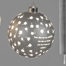 Deko Kugel Spruch Den Sinn für das Schöne... zum hängen D. 15cm Timer Formano