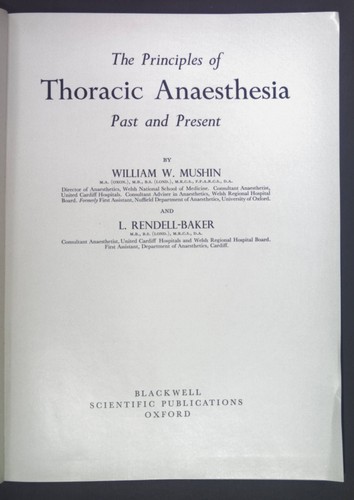 The principles thoracic - principles, of