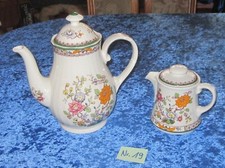 Keramik Kaffeekanne & Milchkännchen / Eschenbach CERANOVA /Elfenbein Weiß /Nr.19