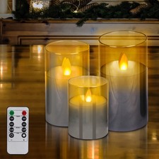 3X Flammenlose Kerzen Licht