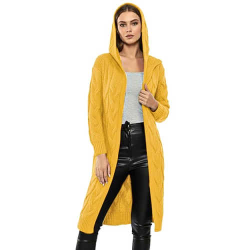 Damen longline strickjacke - damen,