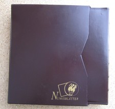 Deutsche Post Numisblatt-Ordner mit Kassette rotbraun gebraucht