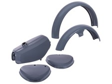 SET Schutzbleche & Tank für Seitendeckel Dunkelgrau RAL 7011 für Simson S51 S50