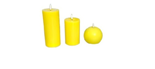 3er set led kerzen - kerzen, glossy