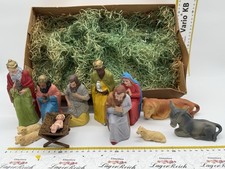 Alte Krippenfiguren Geburt Jesus Weihnachten Christlich