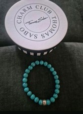 Thomas Sabo Charm Club Armband Türkis ღ Silber ღ X0213-404-17-L17,5 ღ