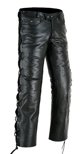 Motorradhose leder schnür - motorradhose,