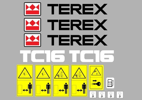Terex tc16 bagger - bagger, aufkleber
