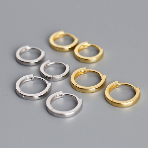 Schlichte 925 silber creolen - schlichte,