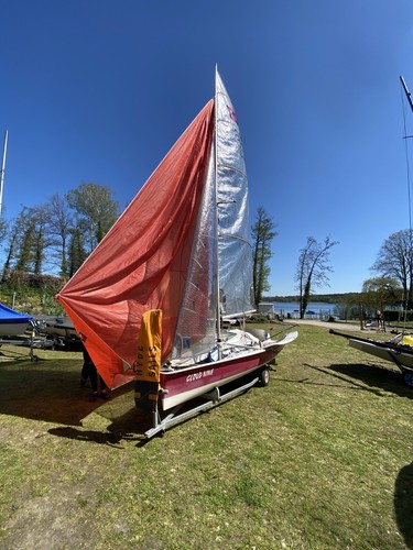 Iso skiff mit segel - &, trailer