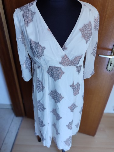 Seiden sommer kleid elfenbein - seiden,