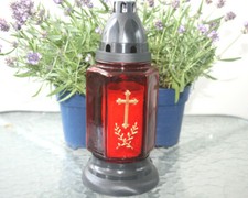 Glas-Grablampe, rot, mit