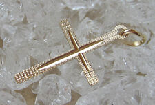 ♦️Kreuz Anhänger aus 14 Kt. Gold Anhänger Gelbgold Kruzefix Cross Goldkreuz 5490