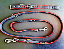 Leder-Hunde-Leinen-Set - Fa. Heim - Halsband 35cm x 2,5 cm + Leine 200cm x 1,5cm