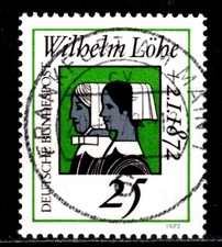BRD Mi# 710 ʘ ESST, Vollstempel "Frankfurt" Originalgummi / Wilhelm Löhe