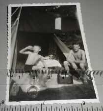 Altes Foto Vater und Sohn in