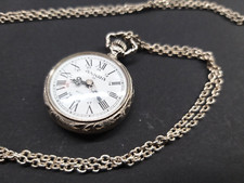 Hübsche Ankra Damen Taschenuhr/Uhr an einer Kette mechanisch florales Dekor