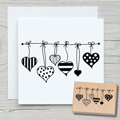 Stempel herzen girlande - stempel, herzen-girlande