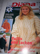 Diana 12/1996  -  Pullis & Jacken mit  Zopfmuster  - mit Anleitungen