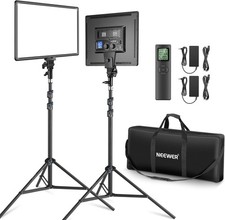 NEEWER NL-288ARC 18" LED Videolicht Panel Set, Streaming licht mit 2 STK 45W