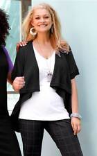 NEU - SHEEGO - GR. 40/42 - Strickjacke schwarz kurzarm lässig asymmetrisch