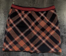 CECIL  Mini-Rock in Boucle-Optik Damen Rock   Gr . XL marine-rost-kariert   wNEU