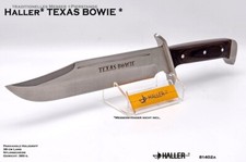 Haller®81402| XXL Texas Bowie Messer Pakkaholz Griff Parierstange 39cm Lederetui