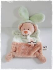*•. grain de ble/Zannier - Schmusetuch Bär im Hasenkostüm - grün beige - TOP .•*