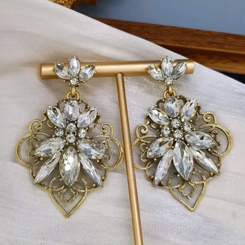 Jugendstil kristall ohrringe - ohrringe,