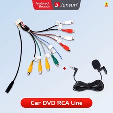 Junsun Autoradio RCA AUX Adapterkabel Ausgang Eingang Cinch Audio Stecker