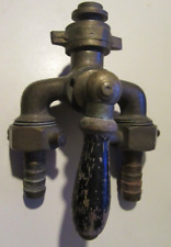 uralte Schlauchkupplung 1/2" Messing, Y-Verteiler + Schlauchanschlüsse, Deko