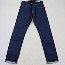 G Star Raw Jeans Herren W29 L32 3301 Slim Selvedge Indigo Taper Denim Skinny