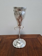 Jugendstil Vase Pokalvase WMF Zinn versilbert