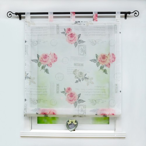 Transparent raffrollo rosen - transparent,