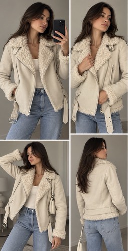 Zara basic damen aviator biker - damen,
