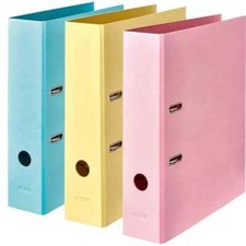 10 Falken Ordner PURE Pastell 15081382 Karton A4 8cm farbig sortiert Vegan Öko B