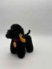 Steiff Pudel "Blacky" 1532/12 Hund - mit Kopf und Fahne
