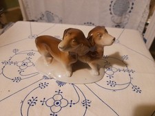 zwei süße  Dackel aus Porzellan Jagdhund Ostalgie retro vintage DDR