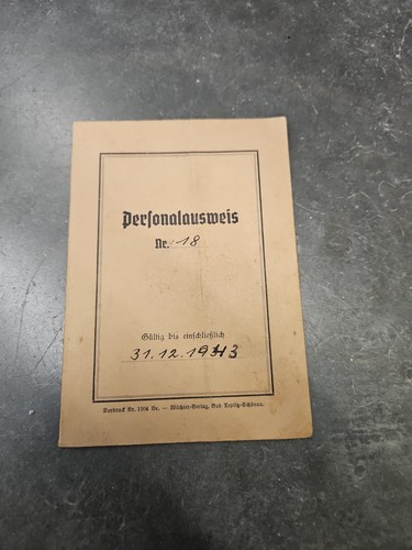 Personalausweis 1943 18 - nr,