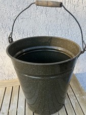 DDR Eimer Emaille Grün