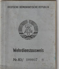 NVA Wehrdienstausweis gedient in 2 Armeen NVA und Bundeswehr 2 Ländern DDR BRD