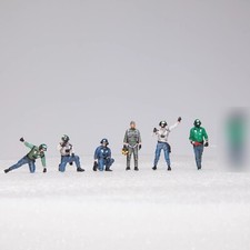 Sanrong 1/72 Flugzeugträger Ground Crew Set B Bodenpersonal 6 Personen Modell