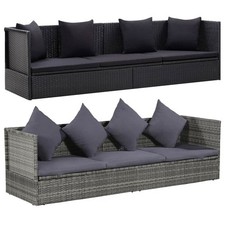 Gartensofa poly rattan lounger - rattan,