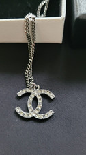 Original Chanel Halskette CC mit Strass-Steinen