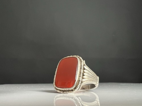 Ring silber 925 karneol herren - ring,